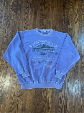Vintage 90s Fishing Sweatshirt